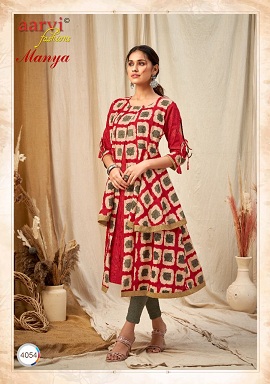 Aarvi Manya 25 Fancy Ethnic Wear Rayon Anarkali Designer Kurti Collection